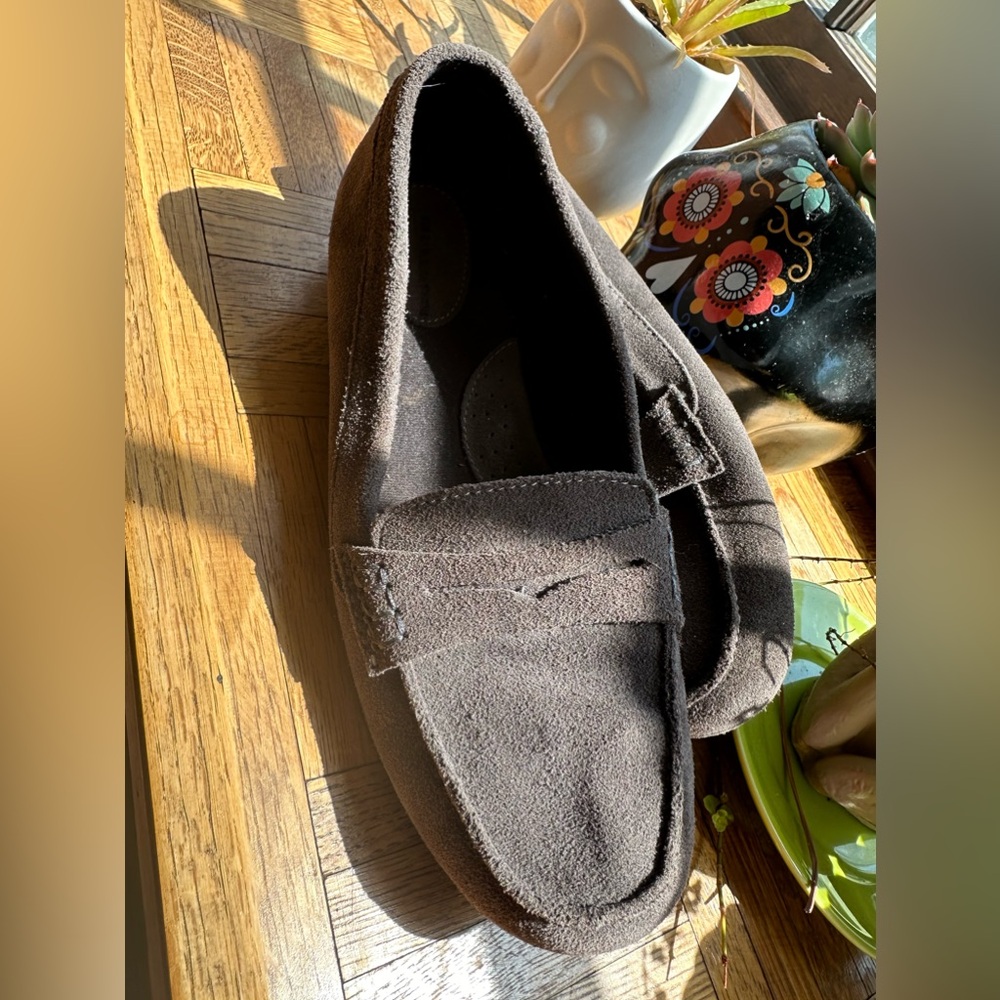 Moccasins grey suede